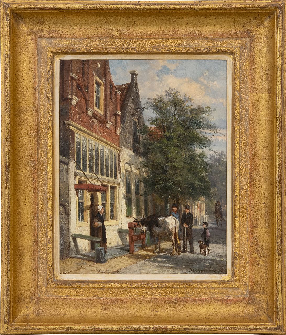 Springer C. | Cornelis Springer | Schilderijen te koop aangeboden | Straatje in Monnickendam, olieverf op paneel 25,1 x 19,8 cm, gesigneerd rechtsonder en gedateerd '80 Springer C. | Cornelis Springer | Schilderijen te koop aangeboden | Straatje in Monnickendam, olieverf op paneel 25,1 x 19,8 cm, gesigneerd rechtsonder en gedateerd '80