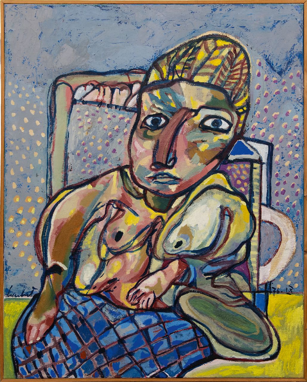 Lucebert (Lubertus Jacobus Swaanswijk) | Lucebert (Lubertus Jacobus Swaanswijk) | Schilderijen te koop aangeboden | Halfnaakt, olieverf op doek 100,1 x 80,0 cm, gesigneerd linksonder en gedateerd '76-IX verkocht Lucebert (Lubertus Jacobus Swaanswijk) | Lucebert (Lubertus Jacobus Swaanswijk) | Schilderijen te koop aangeboden | Halfnaakt, olieverf op doek 100,1 x 80,0 cm, gesigneerd linksonder en gedateerd '76-IX verkocht