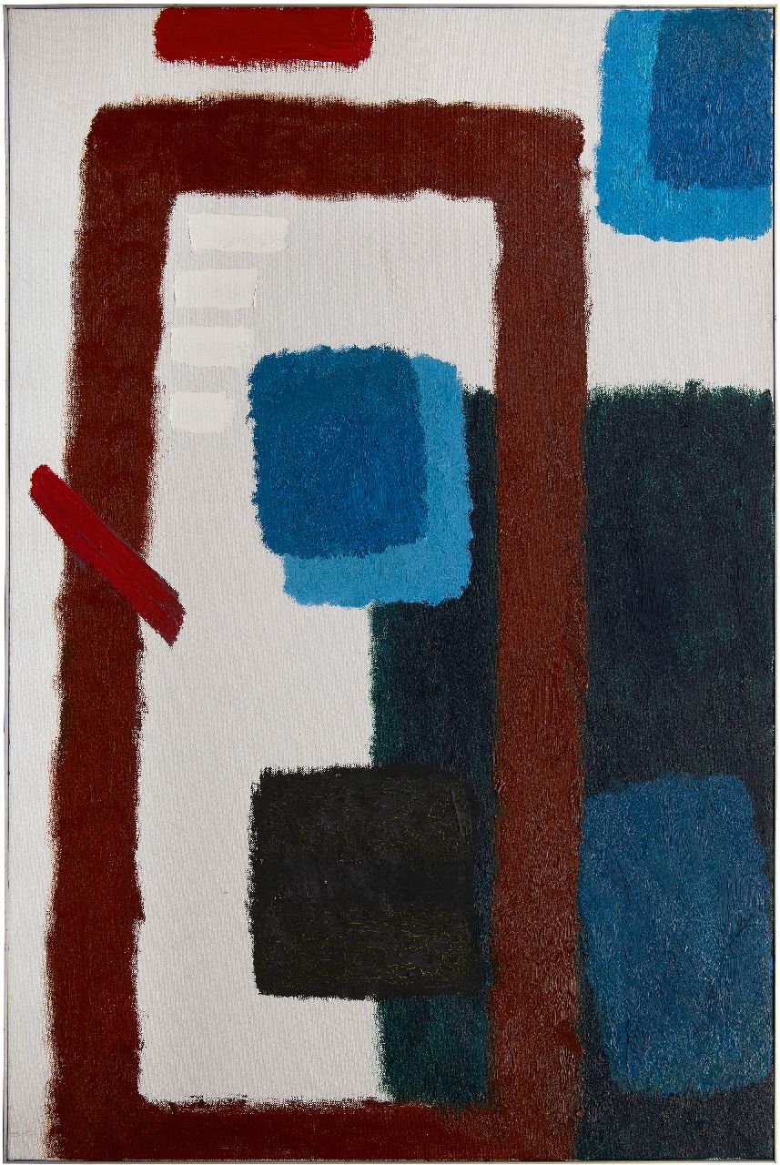 Hussem W.F.K.  | 'Willem' Frans Karel Hussem | Schilderijen te koop aangeboden | Abstracte compositie, olieverf op doek 150,3 x 100,5 cm, te dateren 1962