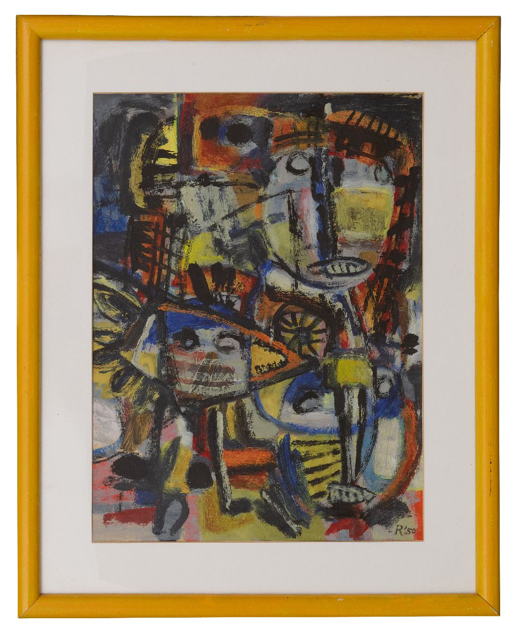 Romijn G.A.M. | Gustavus Adrianus Maria 'Gust' Romijn | Schilderijen te koop aangeboden | Zonder titel, olieverf op papier 50,0 x 37,0 cm, gesigneerd rechtsonder en gedateerd '50 Romijn G.A.M. | Gustavus Adrianus Maria 'Gust' Romijn | Schilderijen te koop aangeboden | Zonder titel, olieverf op papier 50,0 x 37,0 cm, gesigneerd rechtsonder en gedateerd '50