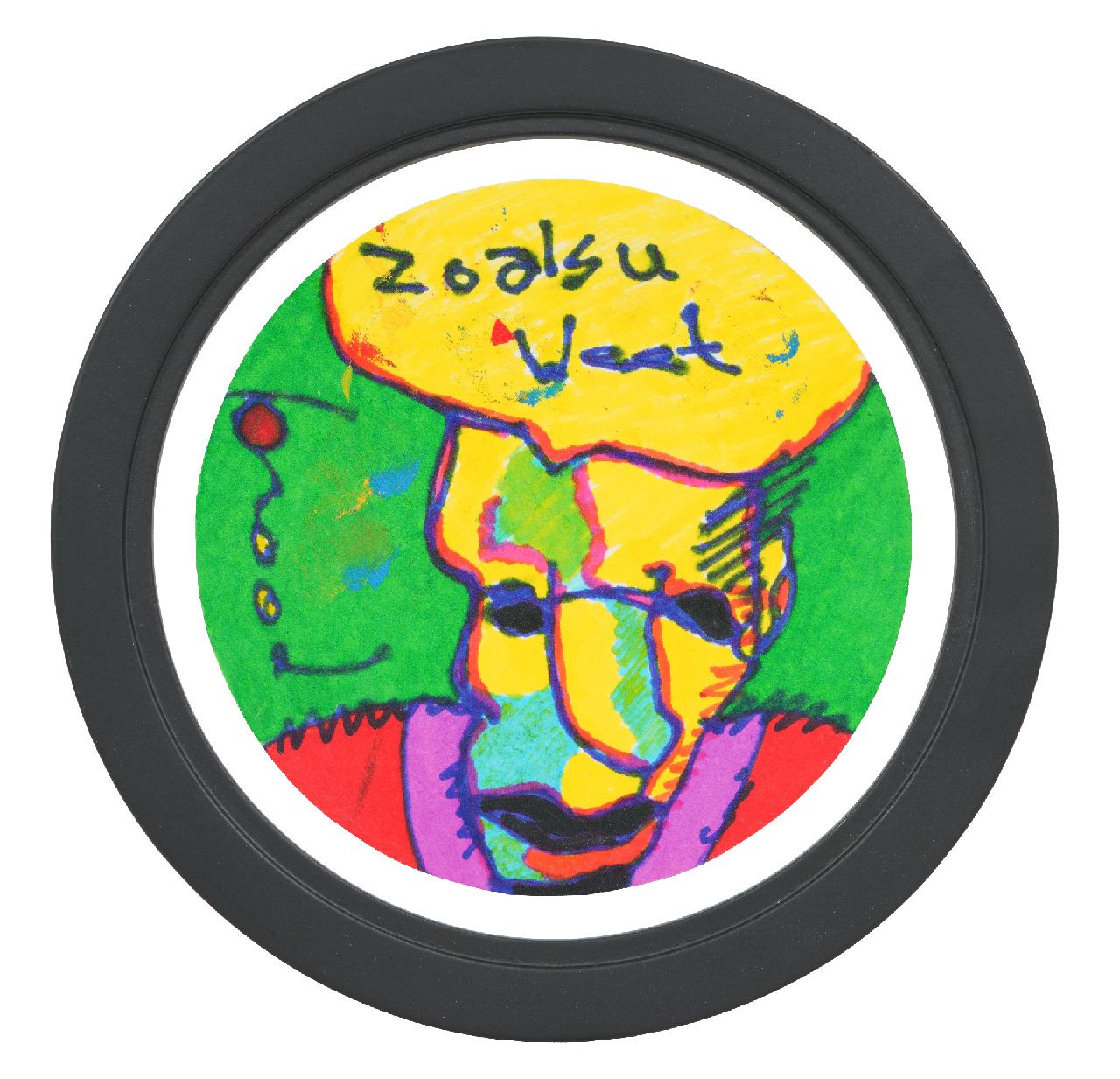 Brood H.  | Herman Brood |  te koop aangeboden | Bierviltje 'Zoals u weet', gesigneerd links van het midden