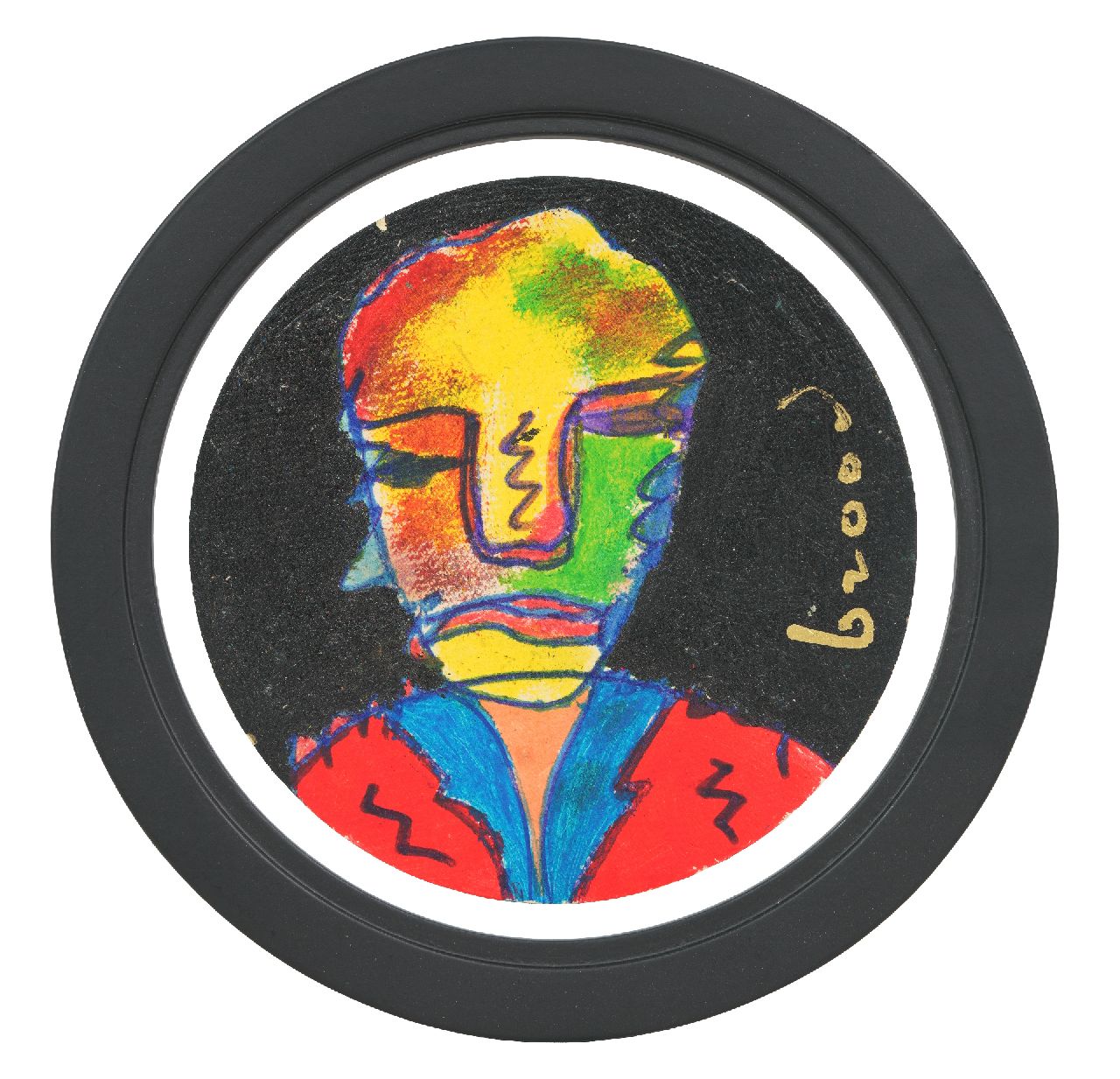 Brood H.  | Herman Brood |  te koop aangeboden | Bierviltje (27731), gesigneerd rechts van het midden