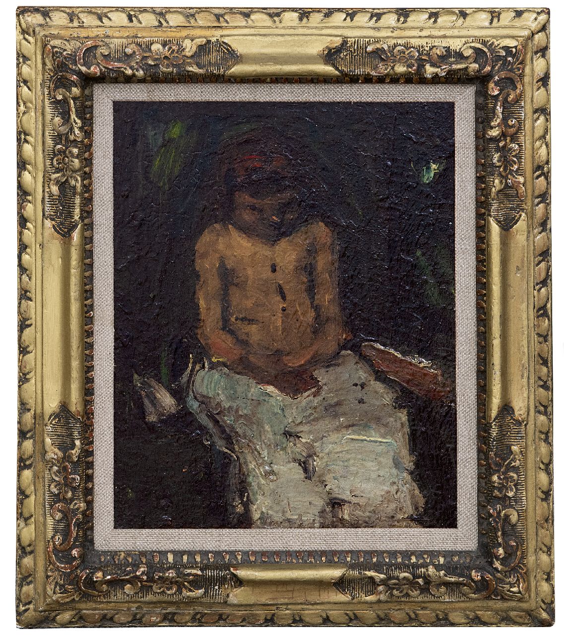 Robertson S. | Susanne 'Suze' Robertson, Zittend meisje, olieverf op paneel 27,0 x 21,4 cm Robertson S. | Susanne 'Suze' Robertson, Zittend meisje, olieverf op paneel 27,0 x 21,4 cm