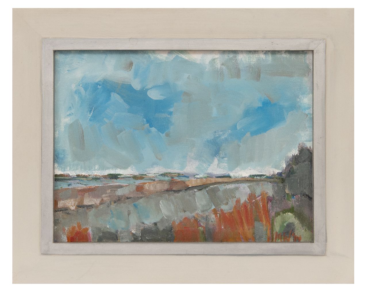 Wolters-Schweitzer M.  | Milène Wolters-Schweitzer, Landschap, olieverf op doek 29,9 x 40,0 cm, gesigneerd rechtsonder en op spieraam en op spieraam gedateerd 2014