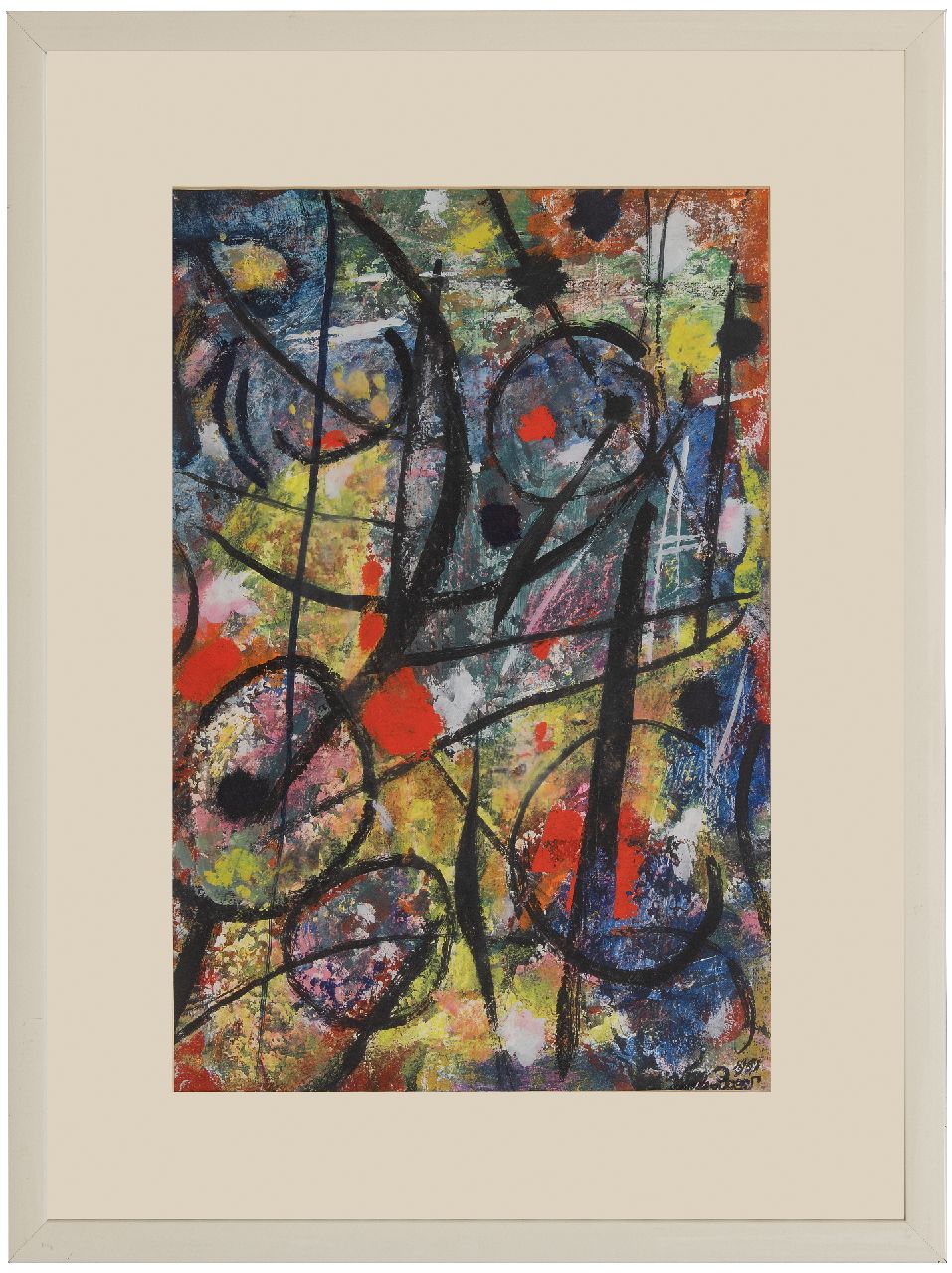 Boers W.H.F.  | 'Willy' Herman Friederich Boers | Aquarellen en tekeningen te koop aangeboden | Zonder titel, gouache op papier 54,0 x 36,5 cm, gesigneerd rechtsonder en gedateerd 1951