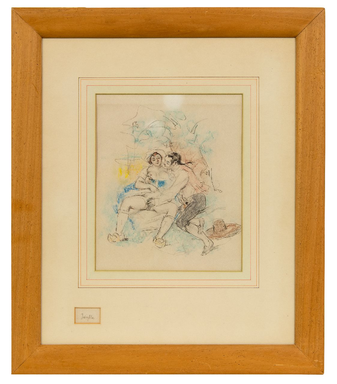 Poulton T.L. | Thomas Leycester 'Tom' Poulton, Idylle, kleurpotlood op papier 21,5 x 18,0 cm Poulton T.L. | Thomas Leycester 'Tom' Poulton, Idylle, kleurpotlood op papier 21,5 x 18,0 cm