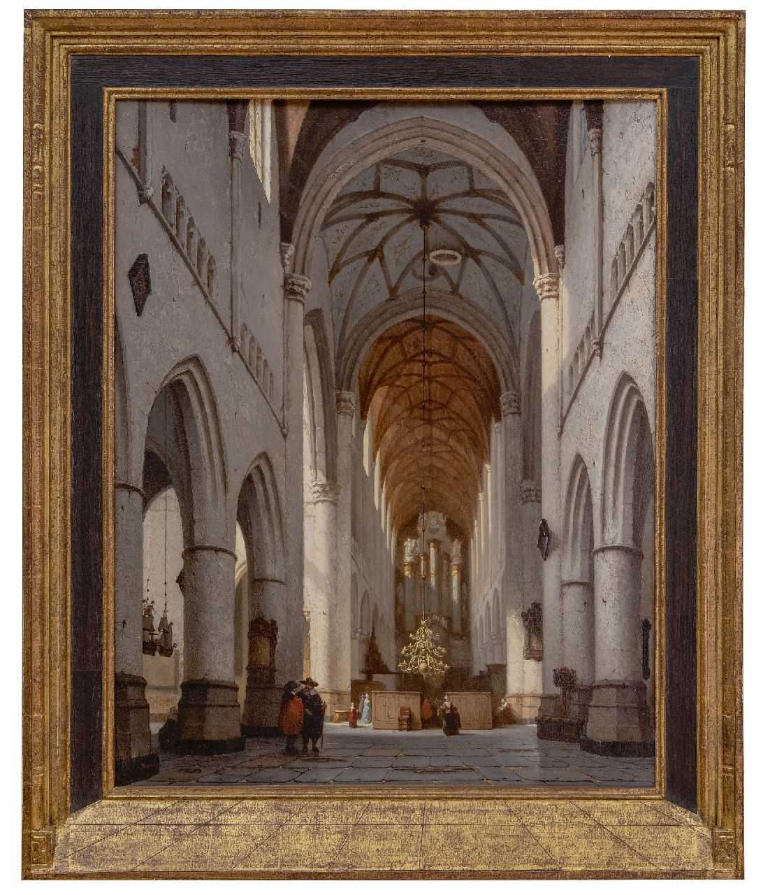 Schenkel J.J. | Jan Jacob Schenkel | Schilderijen te koop aangeboden | Interieur van de St. Bavokerk, Haarlem, olieverf op paneel 77,4 x 61,0 cm, gesigneerd linksonder en te dateren ca. 1861-1875 Schenkel J.J. | Jan Jacob Schenkel | Schilderijen te koop aangeboden | Interieur van de St. Bavokerk, Haarlem, olieverf op paneel 77,4 x 61,0 cm, gesigneerd linksonder en te dateren ca. 1861-1875