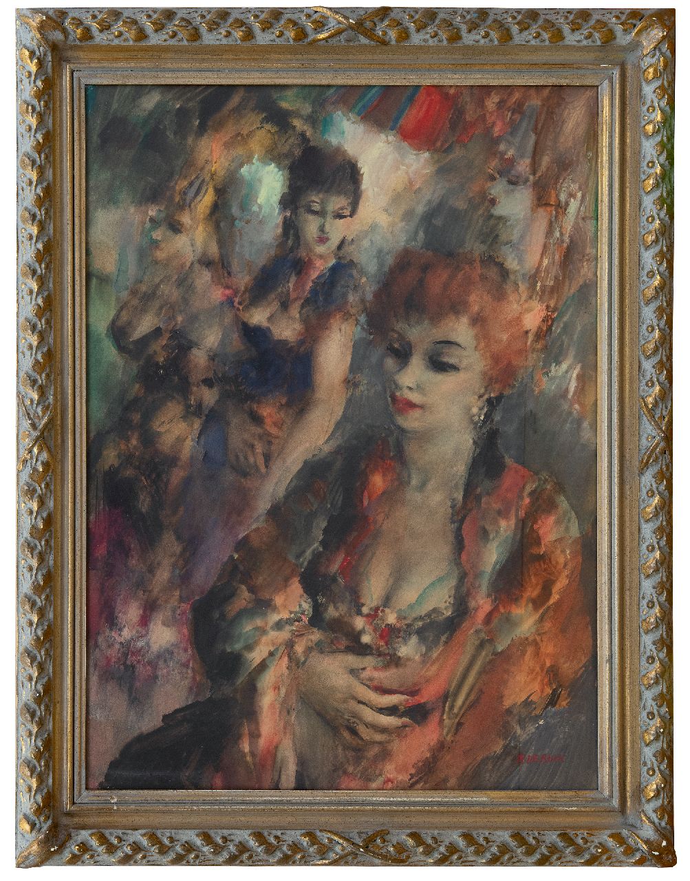 Buck R. de | Raphaël de Buck | te koop aangeboden | Twee dames, 50,0 x 68,0 cm, gesigneerd rechtsonder Buck R. de | Raphaël de Buck | te koop aangeboden | Twee dames, 50,0 x 68,0 cm, gesigneerd rechtsonder