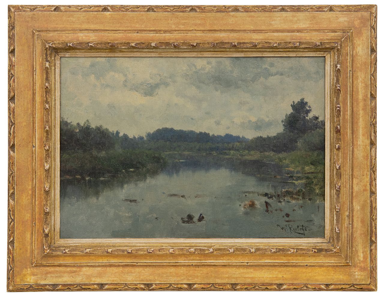 Roelofs W. | Willem Roelofs | Schilderijen te koop aangeboden | Het Gein, olieverf op doek 32,2 x 46,0 cm, gesigneerd rechtsonder en te dateren ca. 1880 Roelofs W. | Willem Roelofs | Schilderijen te koop aangeboden | Het Gein, olieverf op doek 32,2 x 46,0 cm, gesigneerd rechtsonder en te dateren ca. 1880