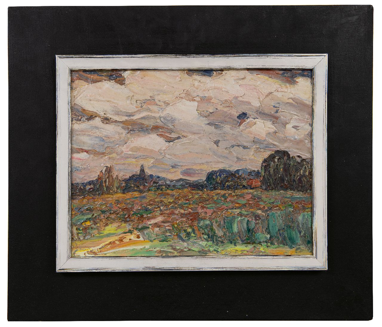 Gestel L. | Leendert 'Leo' Gestel | Schilderijen te koop aangeboden | Landschap, Blaricum, olieverf op schildersboard 20,9 x 27,1 cm, gesigneerd verso en verso gedateerd '39 Gestel L. | Leendert 'Leo' Gestel | Schilderijen te koop aangeboden | Landschap, Blaricum, olieverf op schildersboard 20,9 x 27,1 cm, gesigneerd verso en verso gedateerd '39