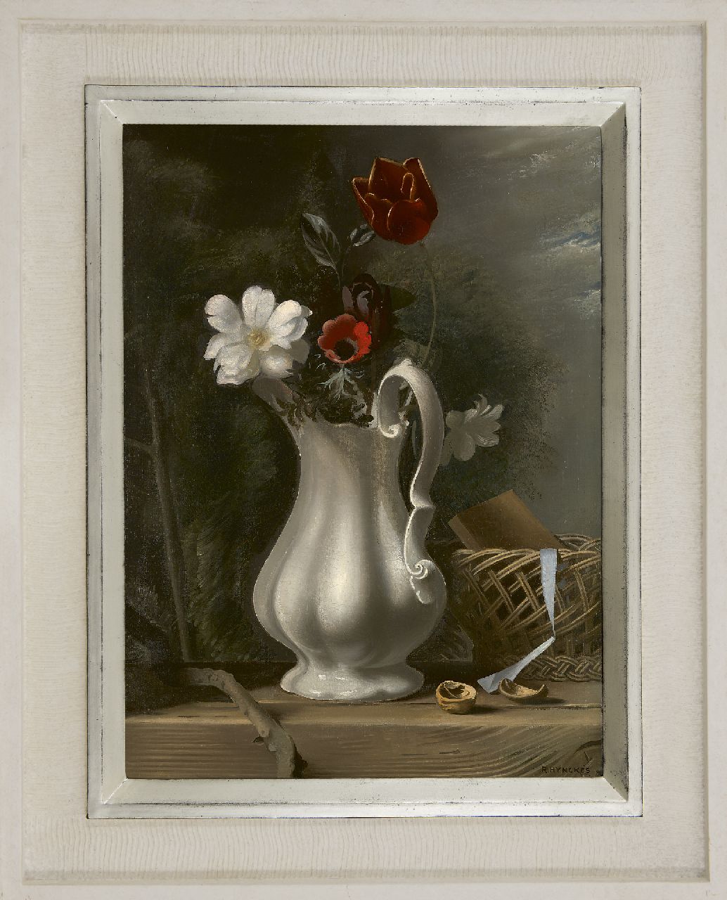 Hynckes R.  | Raoul Hynckes, Bloemstilleven, olieverf op doek 55,5 x 40,6 cm, gesigneerd rechtsonder