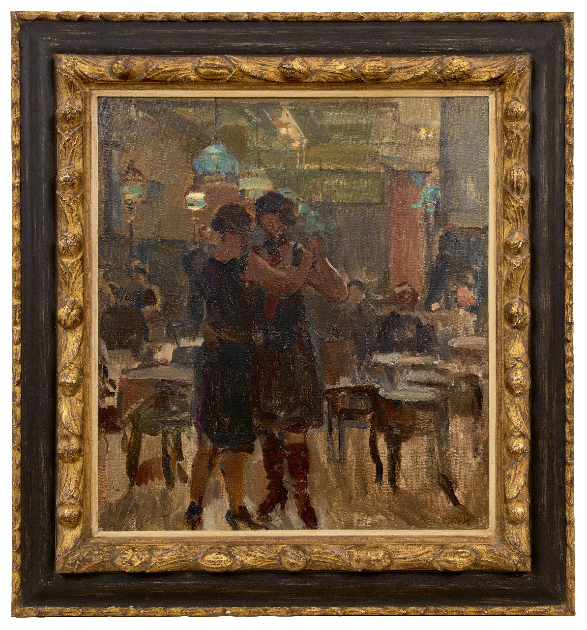 Israels I.L.  | 'Isaac' Lazarus Israels, Theatercafé Scala, Den Haag, olieverf op doek 65,0 x 58,0 cm, gesigneerd rechtsonder en te dateren 1927-1934