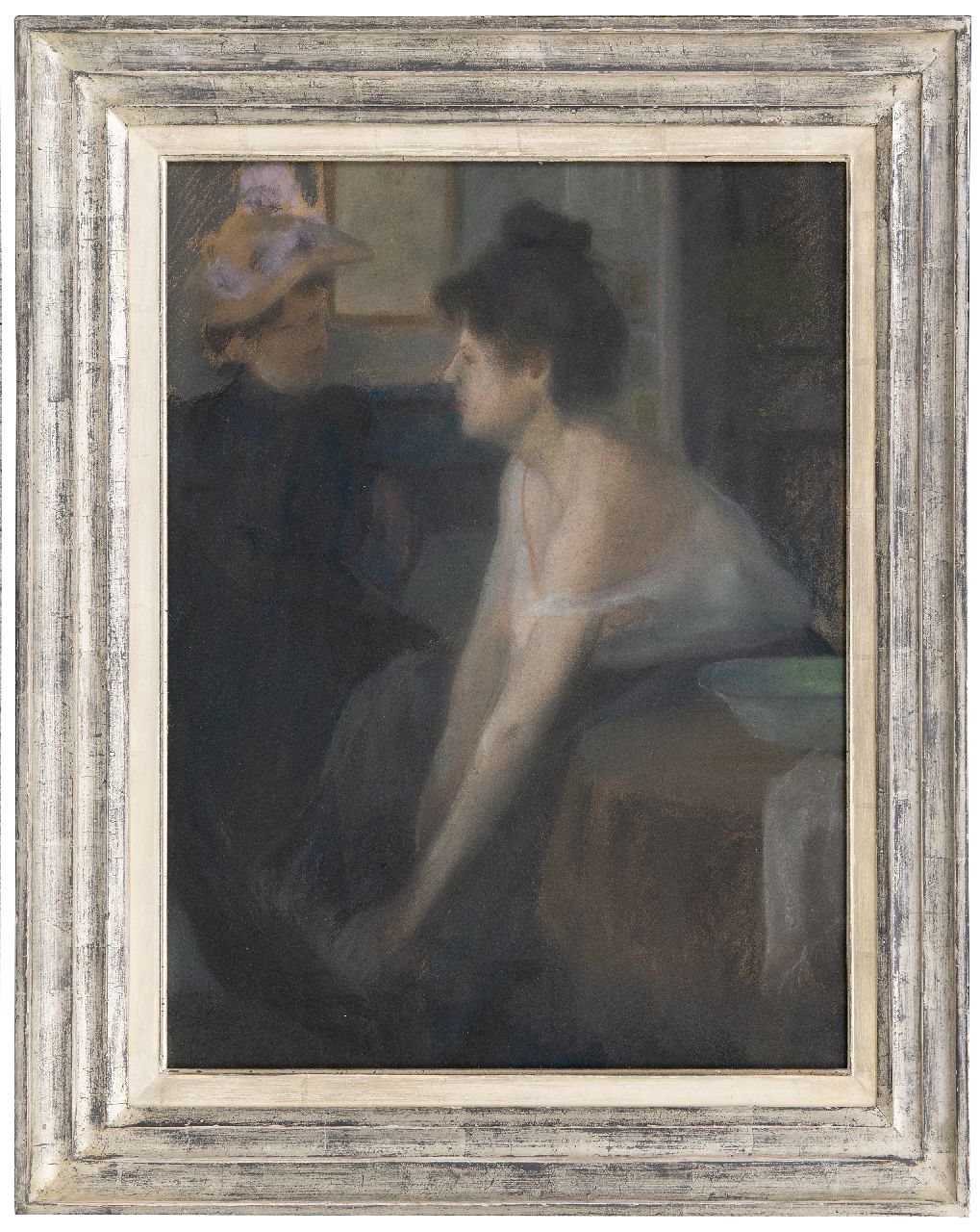 Léandre C.L.  | Charles Lucien Léandre | Aquarellen en tekeningen te koop aangeboden | Femmes à la toilette, pastel op papier op schildersboard 48,0 x 37,8 cm, gesigneerd rechtsonder
