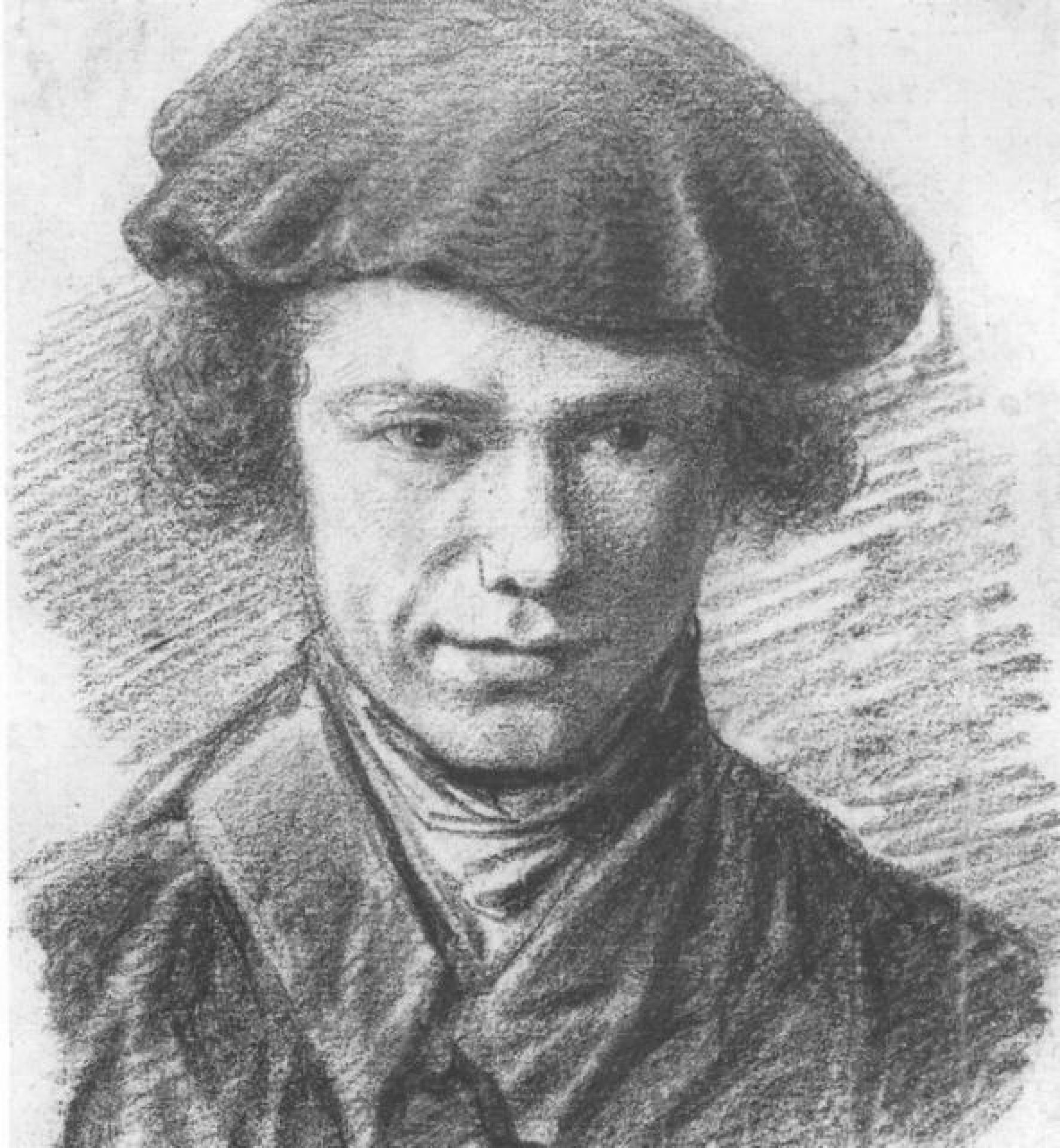Portret van kunstenaar, kunstschilder, aquarellist en tekenaar Barend Cornelis Koekkoek
