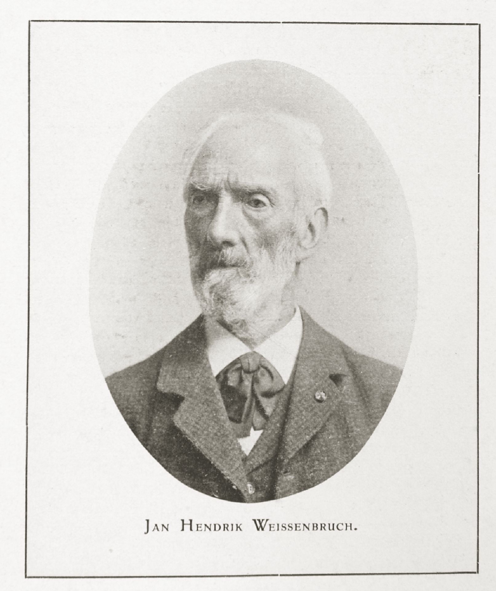 Portret van kunstenaar, kunstschilder, aquarellist, tekenaar en graficus Hendrik Johannes 'J.H.' Weissenbruch