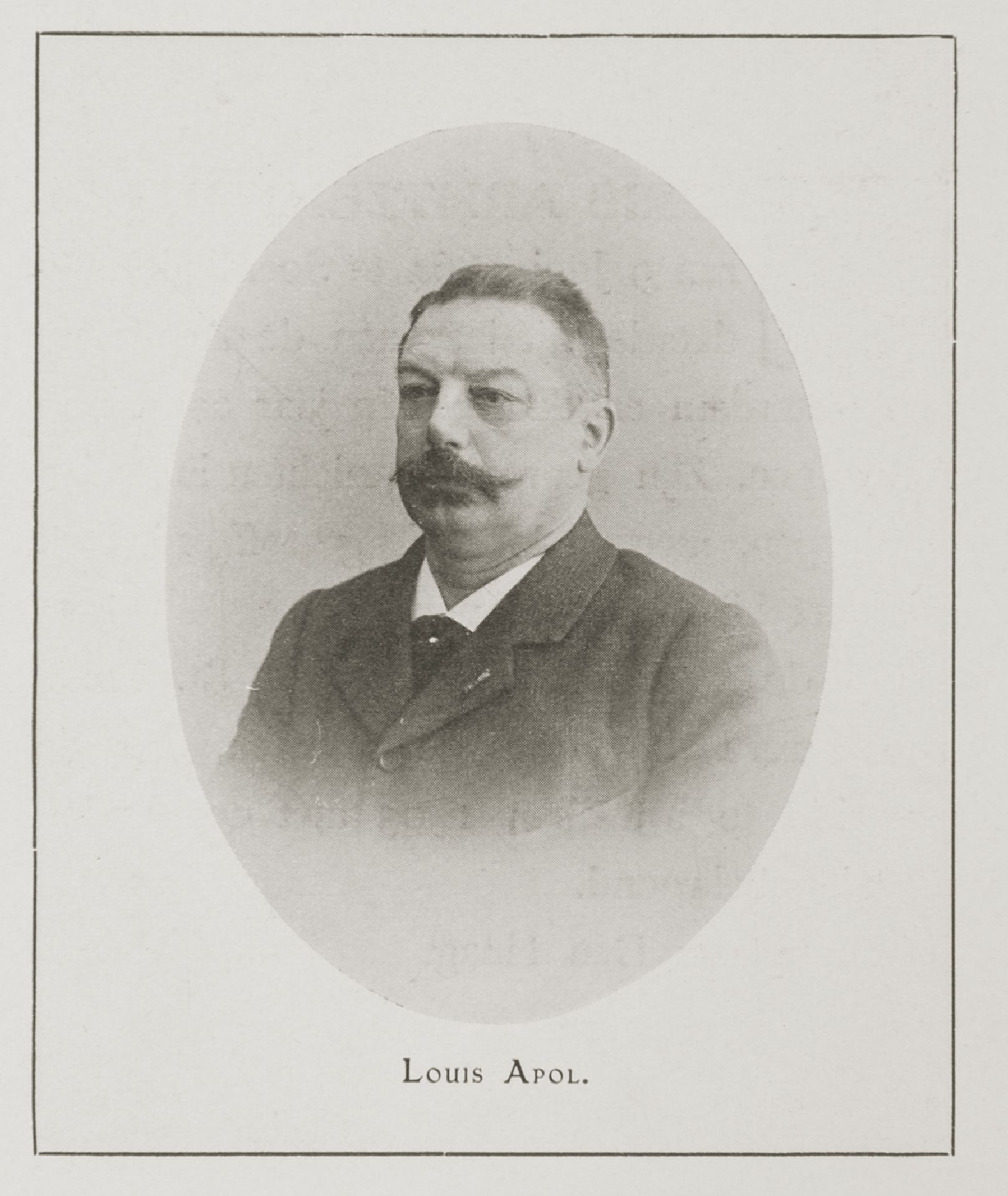 Portret van kunstenaar, kunstschilder, aquarellist en tekenaar Lodewijk Franciscus Hendrik 'Louis' Apol