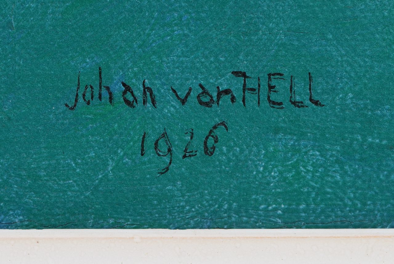 Johan van Hell signaturen Grazende paarden