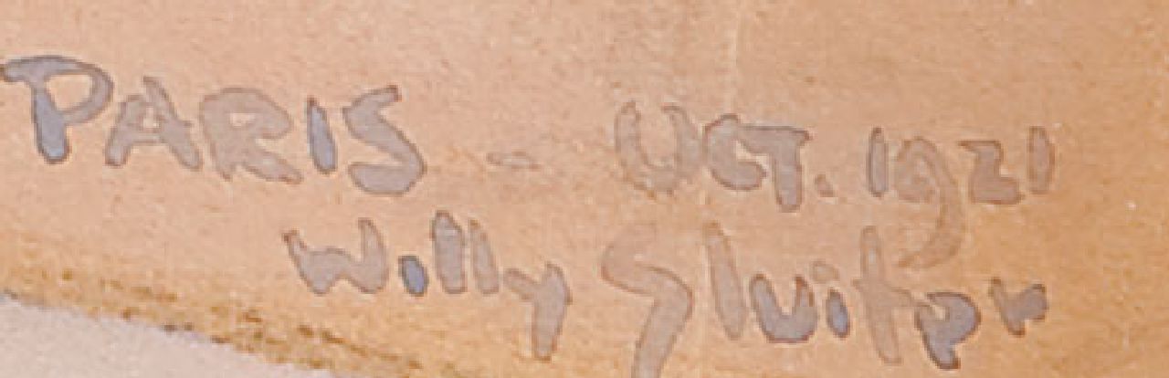 Willy Sluiter signaturen Een toerist in Parijs