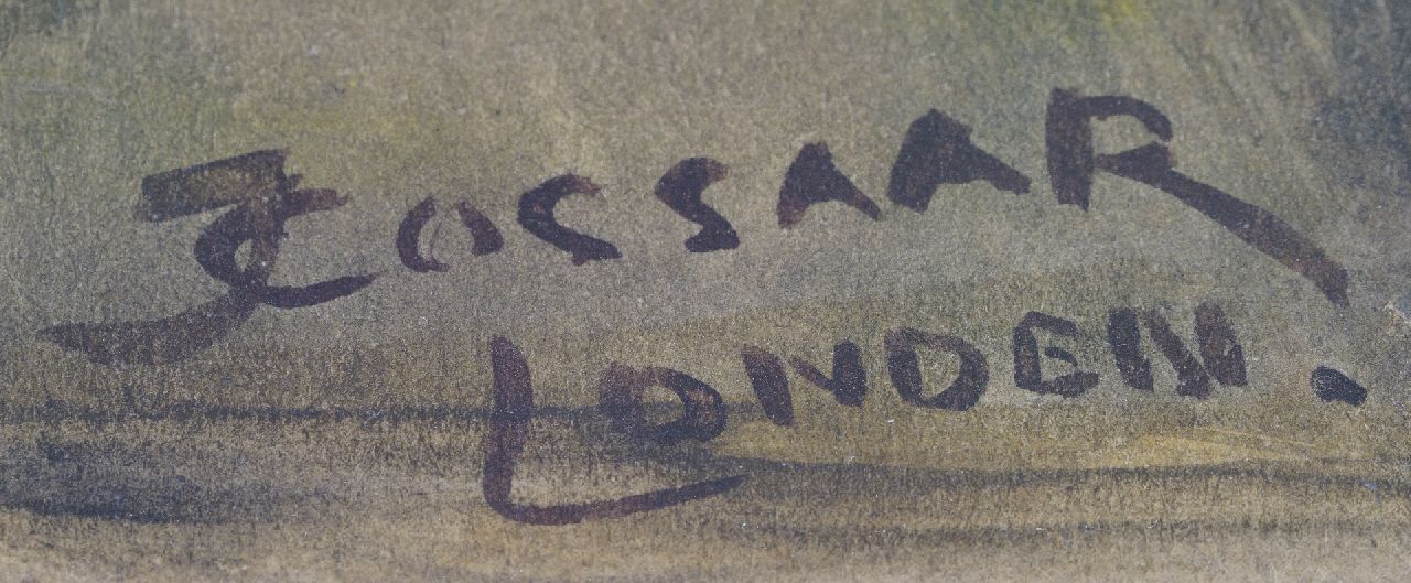 Ko Cossaar signaturen Paardentram op Westminster Bridge, Londen