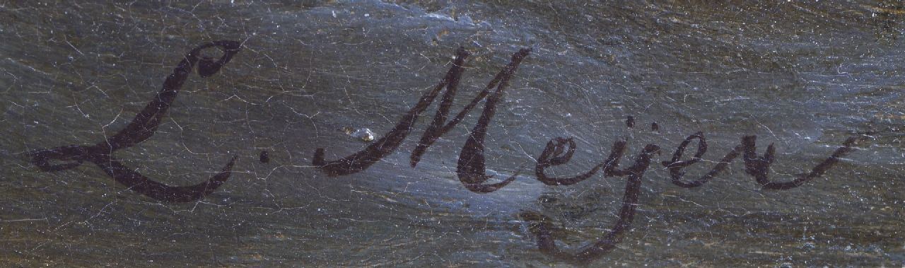 Louis Meijer signaturen Avondstemming op zee