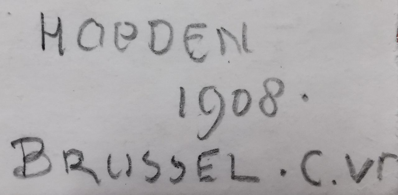 Cornelis Vreedenburgh signaturen De nieuwste hoedenmode in Brussel, 1908