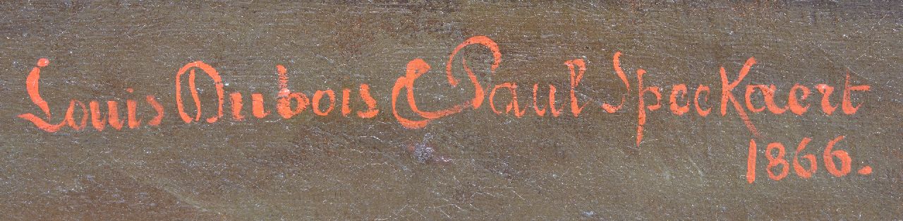 Louis Dubois & Léopold Speekaert signaturen Stilleven met vis en kreeft