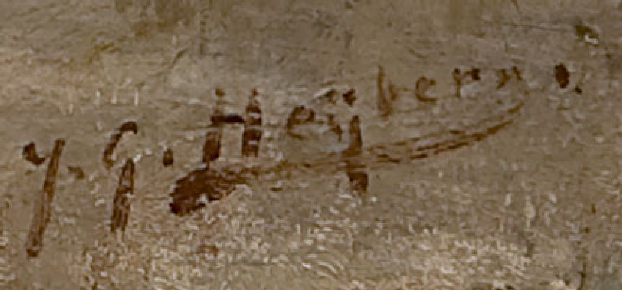 Johannes Gerardus Heijberg signaturen Bij de koek-en-zopietent op het ijs