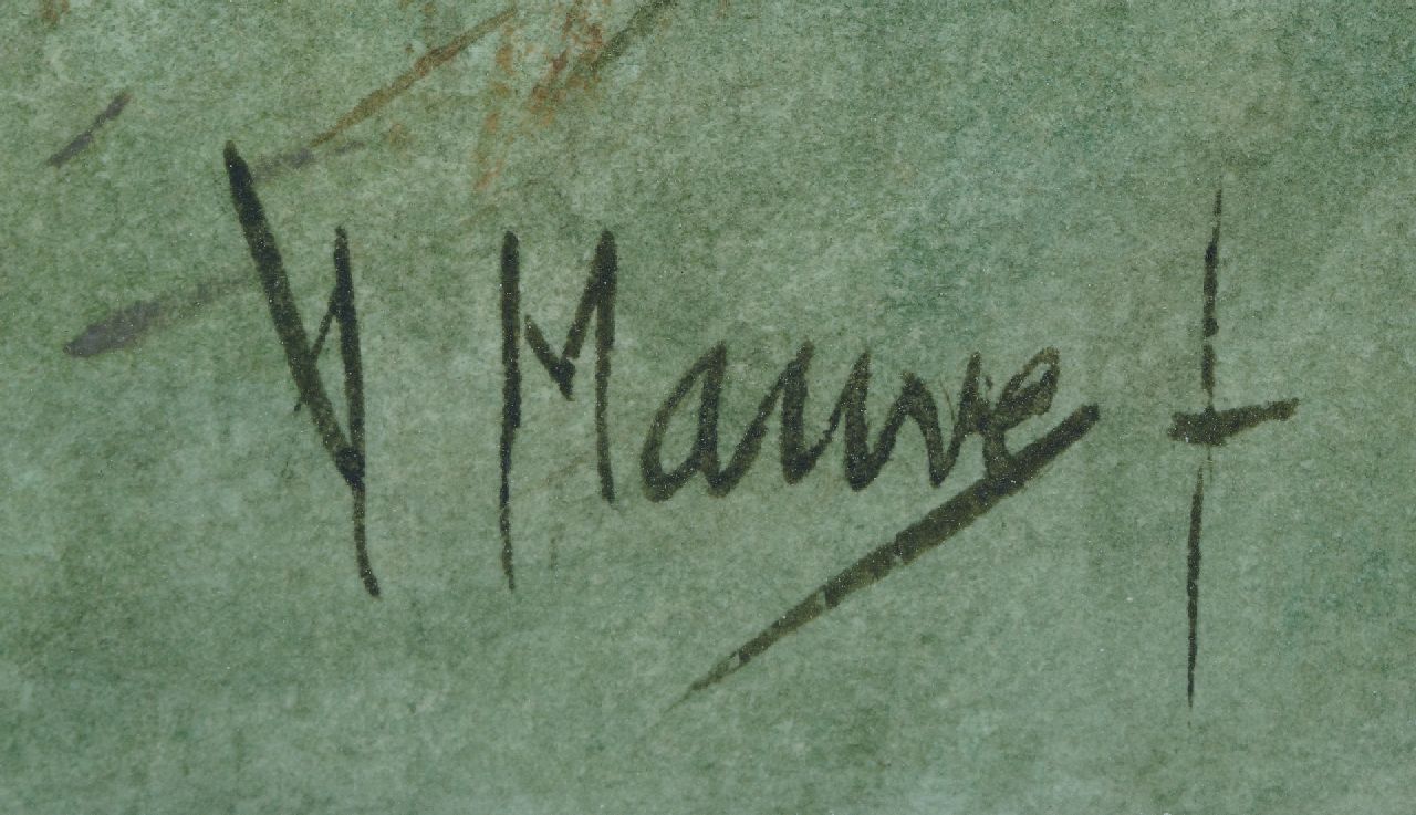 Anton Mauve signaturen De dubbele taak