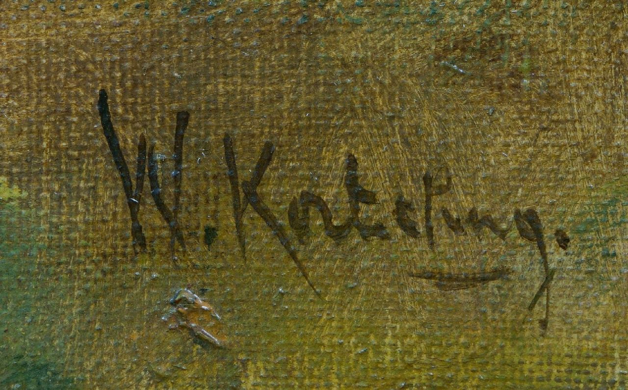 Willem Korteling signaturen Geitje met kip