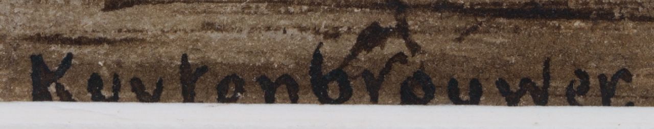 Martinus Antonius Kuytenbrouwer II signaturen Gezicht in het bos van Fontainebleau