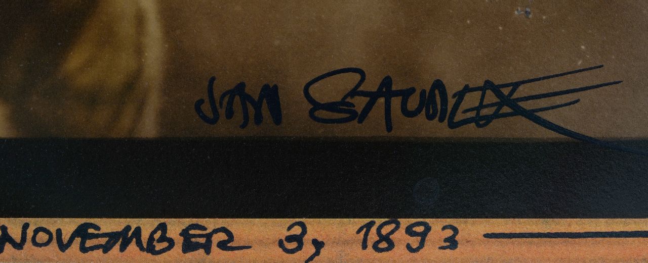 Jan Saudek signaturen Meisje met strooien hoed