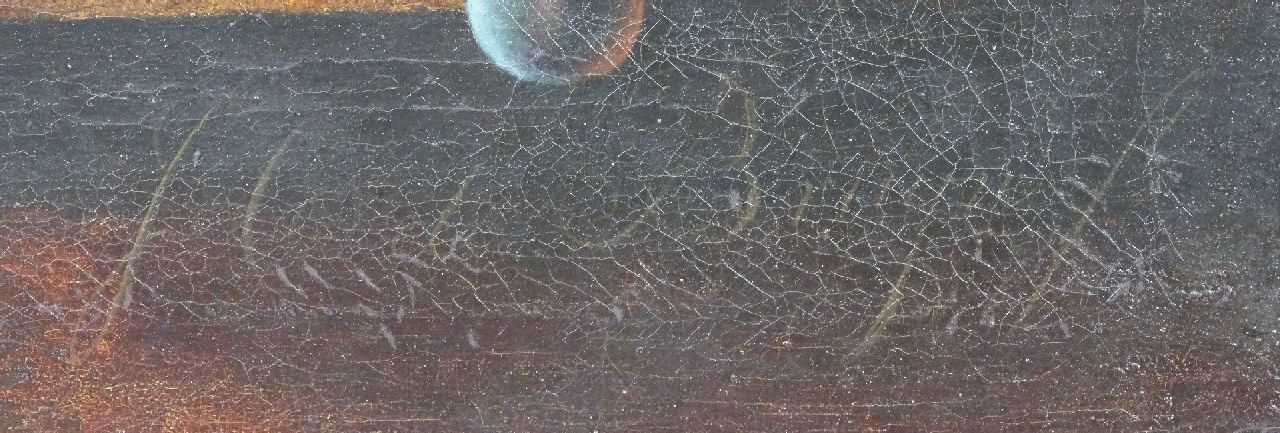 Johannes Cornelis de Bruyn signaturen Stilleven met druiven en perziken in een mand