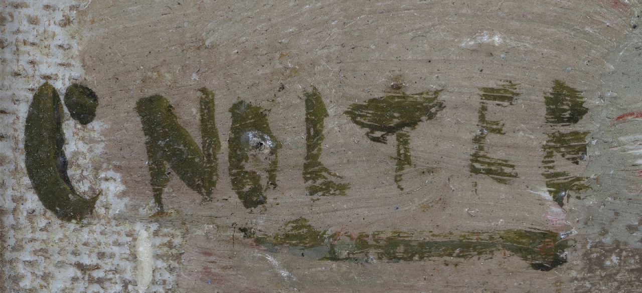 Cor Noltee signaturen Gezicht op het Kurhaus, Scheveningen