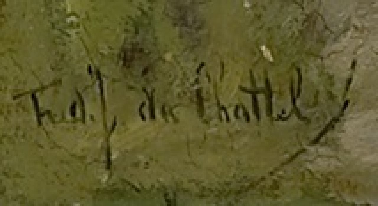 Fredericus Jacobus van Rossum du Chattel signaturen Werfje langs een rivier