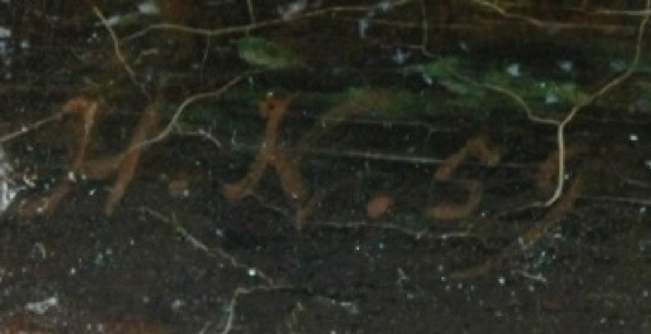 Hermanus Koekkoek signaturen Vissers bij het Slot Abcoude