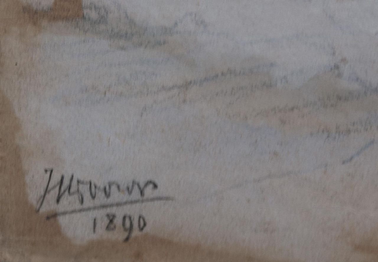 Jan Toorop signaturen Het vertrek van de bomschuit