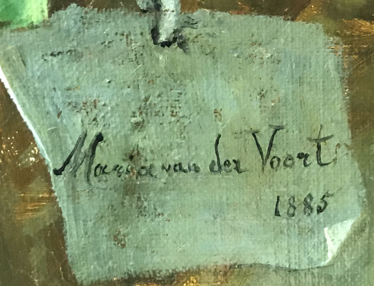 Maria van der Voort in de Betouw-Nourney signaturen Rozen in een siermand