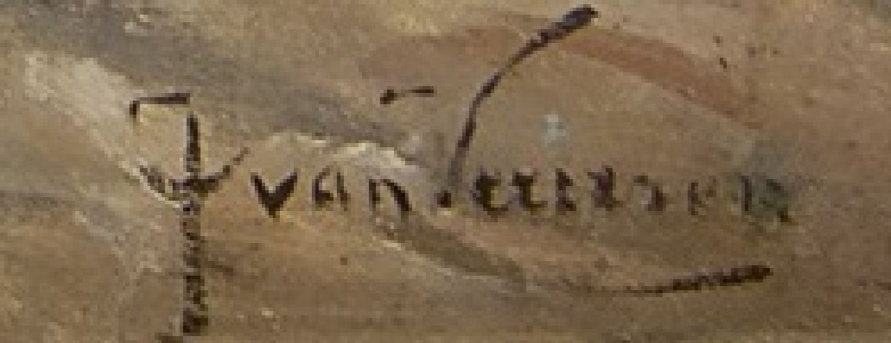 Jan van Vuuren signaturen Gezicht op de Adelaarshoek in Hattem