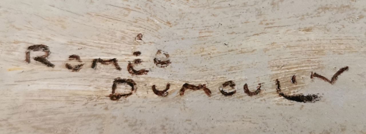 Roméo Dumoulin signaturen Kinderen op het strand