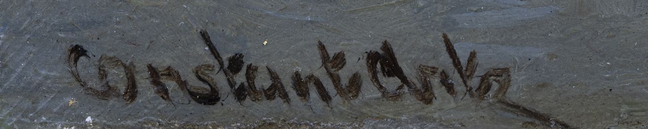 Constant Artz signaturen Eenden en kuikens langs de waterkant