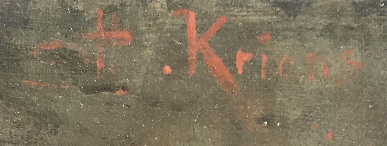 Otto Kriens signaturen Vruchten in een mand op de bosgrond