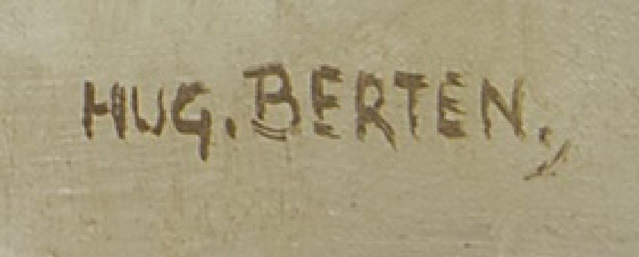 Hugo Berten signaturen Klaprozen en korenbloemen in een gemberpot