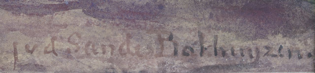 Julius Jacobus van de Sande Bakhuyzen signaturen Vroege zomermorgen in Drenthe