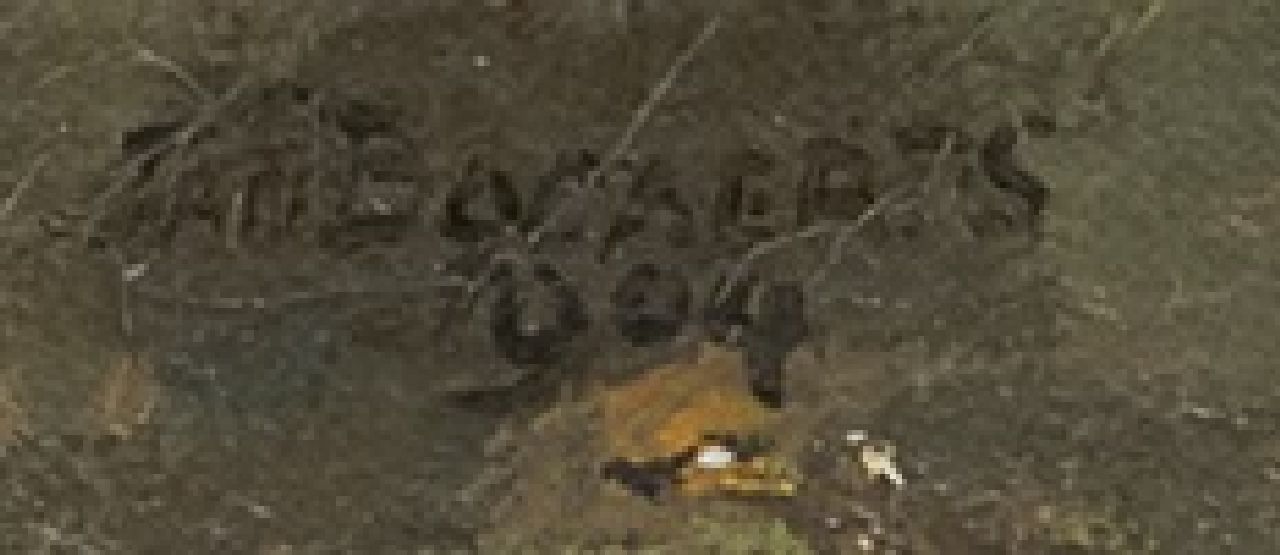 Jan Bogaerts signaturen Gezicht op de ingangspartij van een landhuis