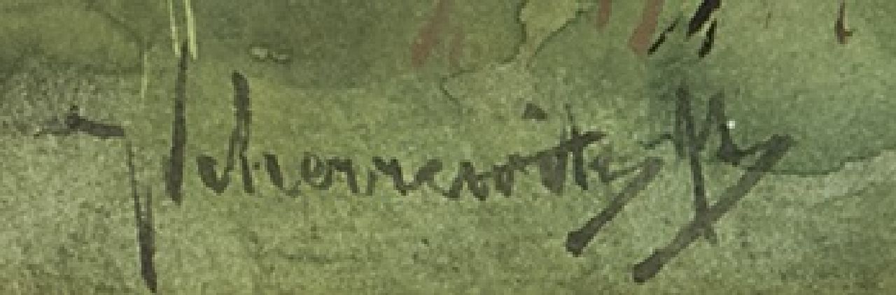 Johan Frederik Cornelis Scherrewitz signaturen Twee kalveren in de wei