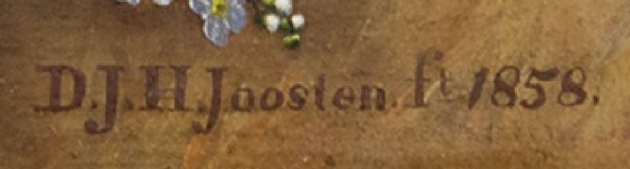 Dirk Jan Hendrik signaturen Bloemen op een plint