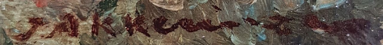 Johannes Evert Akkeringa signaturen Kerkje te Heelsum