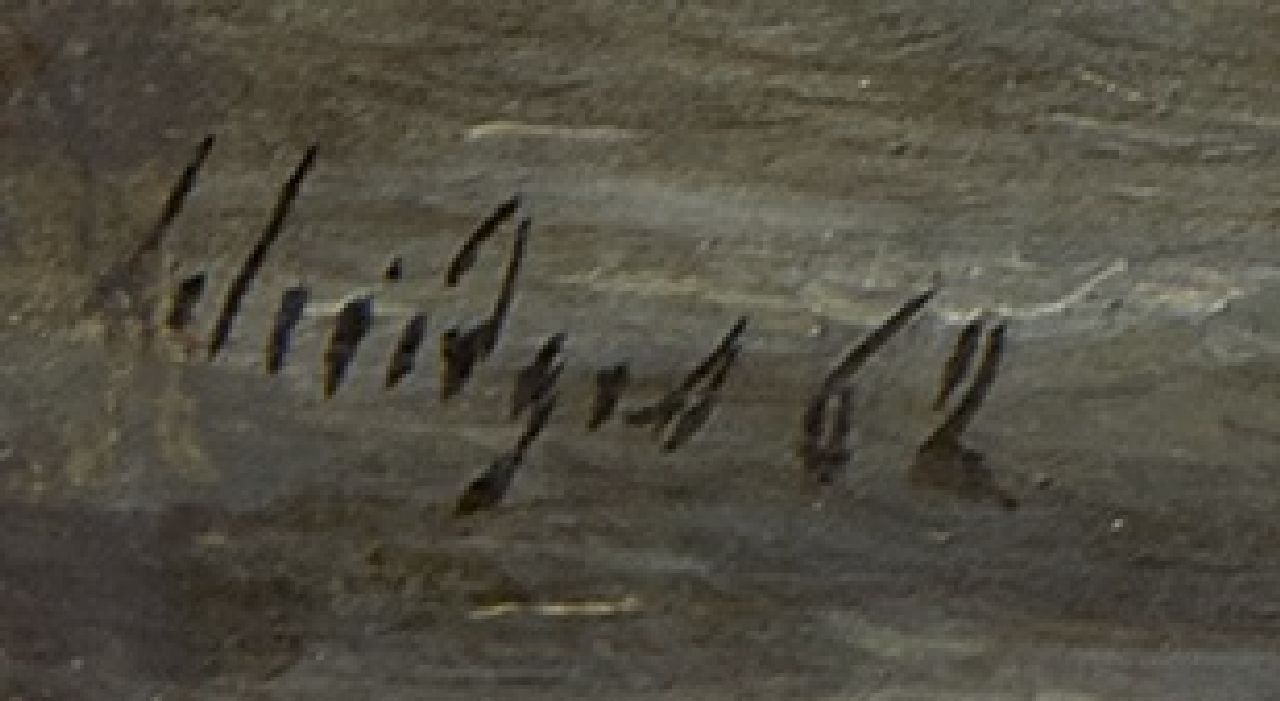 Petrus Paulus Schiedges signaturen Voor anker langs de kust