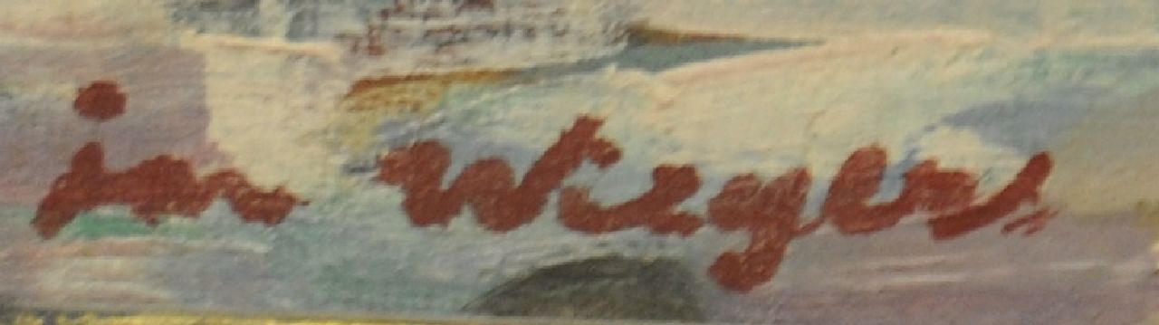 Jan Wiegers signaturen Gezicht op Intragna, Ticino, Zwitserland