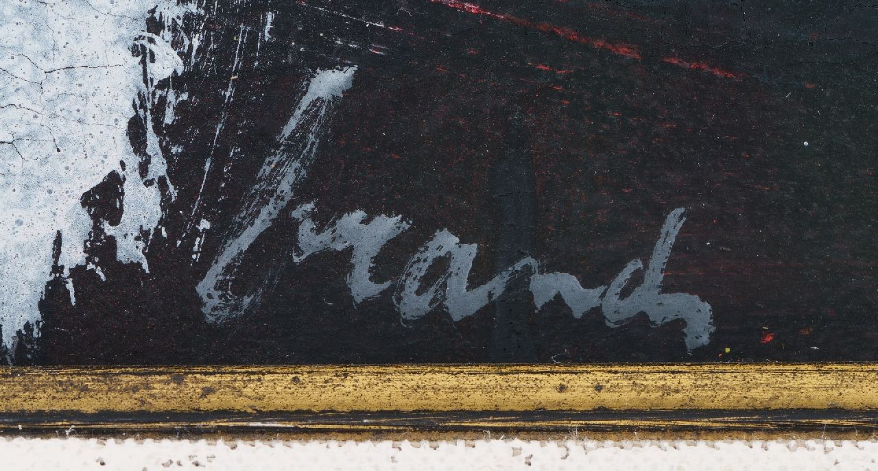 Eugène Brands signaturen Kompositie tegen zwart fond